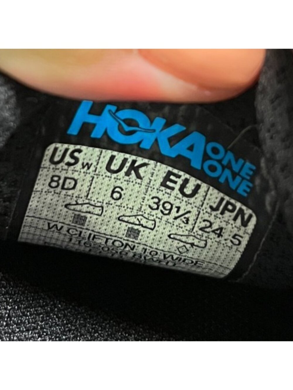 Hoka One One Clifton 10 Womens Size 8D Black White Running Shoes Sneakers - Picture 9 of 10